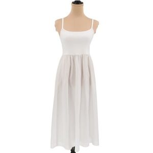 Old Navy Women's White‎ Calla Lily Midi Dress Ballet Core Clean Soft Girl Size S